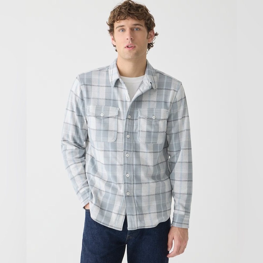 J. Crew Seaboard soft-knit shirt in plaid